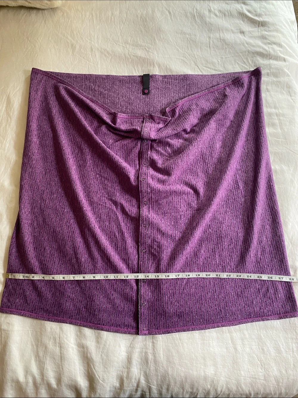 Purple Button-Front Women's Skirt